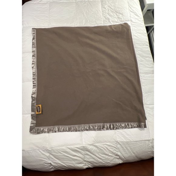 Vintage Creswick Woollen Mills King Size Blanket With Satin Trim - Picture 3 of 6